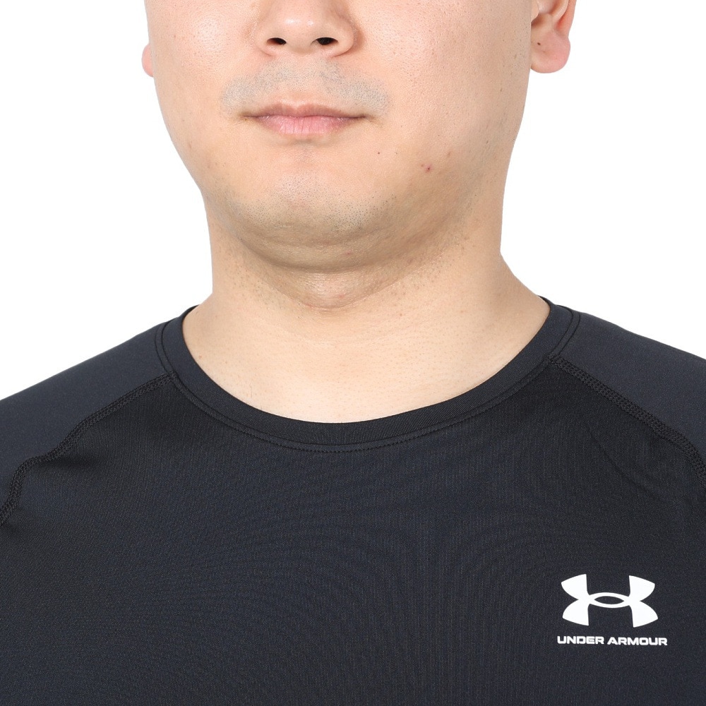アンダーアーマー（UNDER ARMOUR）（メンズ）長袖 速乾 ストレッチ 抗菌防臭 uv ネイビー ヒートギア フィッティド ロングスリーブシャツ 1387940 011