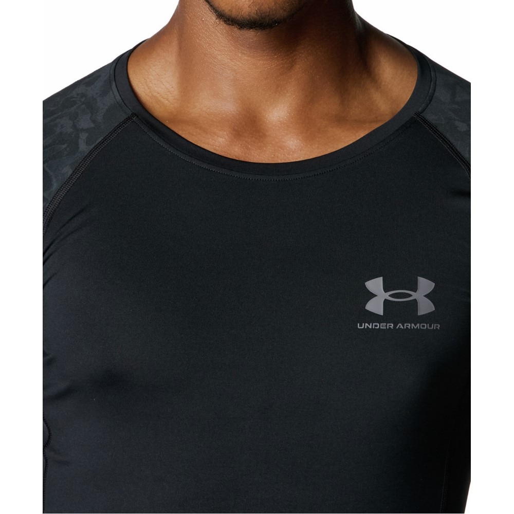 アンダーアーマー（UNDER ARMOUR）（メンズ）ヒートギア コンプレッション カモ ロングスリーブ シャツ 6007728 001