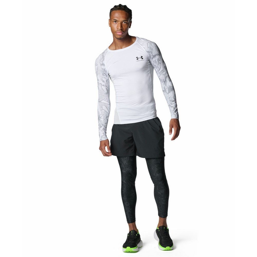 アンダーアーマー（UNDER ARMOUR）（メンズ）ヒートギア コンプレッション カモ ロングスリーブ シャツ 6007728 100