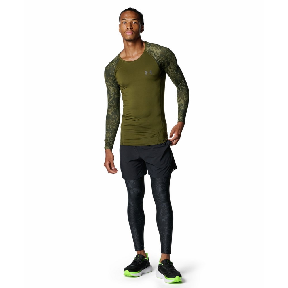アンダーアーマー（UNDER ARMOUR）（メンズ）ヒートギア コンプレッション カモ ロングスリーブ シャツ 6007728 308