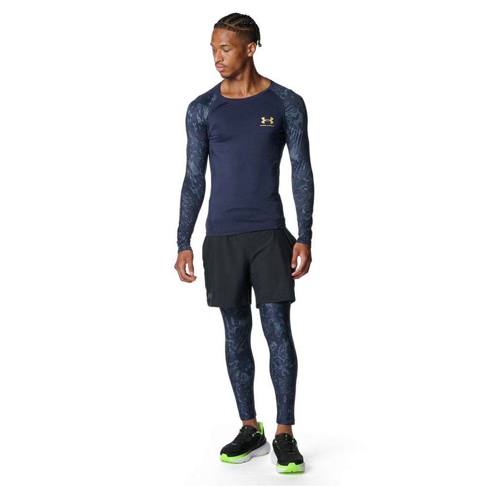 アンダーアーマー（UNDER ARMOUR）（メンズ）ヒートギア コンプレッション カモ ロングスリーブ シャツ 6007728 410