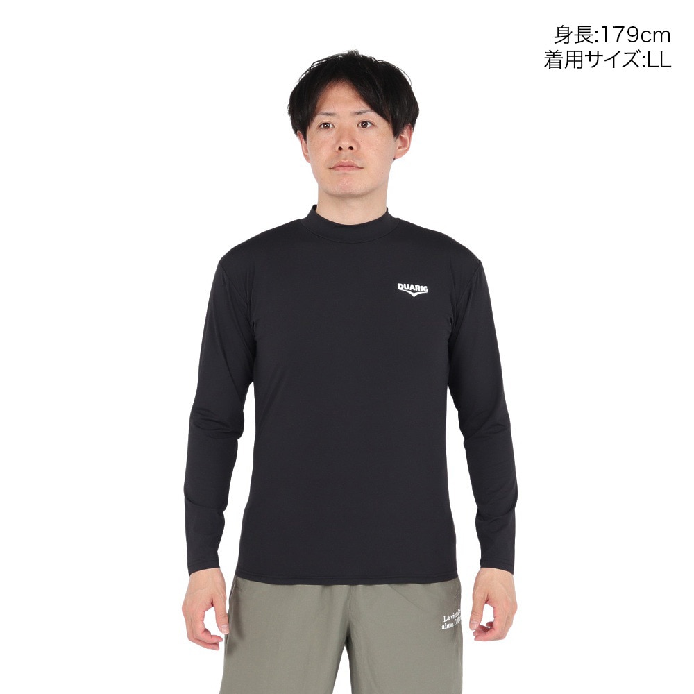 デュアリグ（DUARIG）（メンズ）ドライプラス LOOSE モックネック 長袖シャツ 5S0010-AHET-786TNR BLK