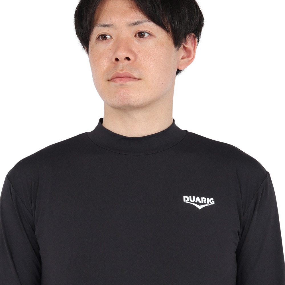 デュアリグ（DUARIG）（メンズ）ドライプラス LOOSE モックネック 長袖シャツ 5S0010-AHET-786TNR BLK