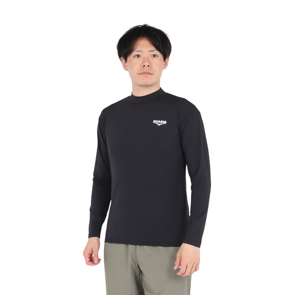 デュアリグ（DUARIG）（メンズ）ドライプラス LOOSE モックネック 長袖シャツ 5S0010-AHET-786TNR BLK
