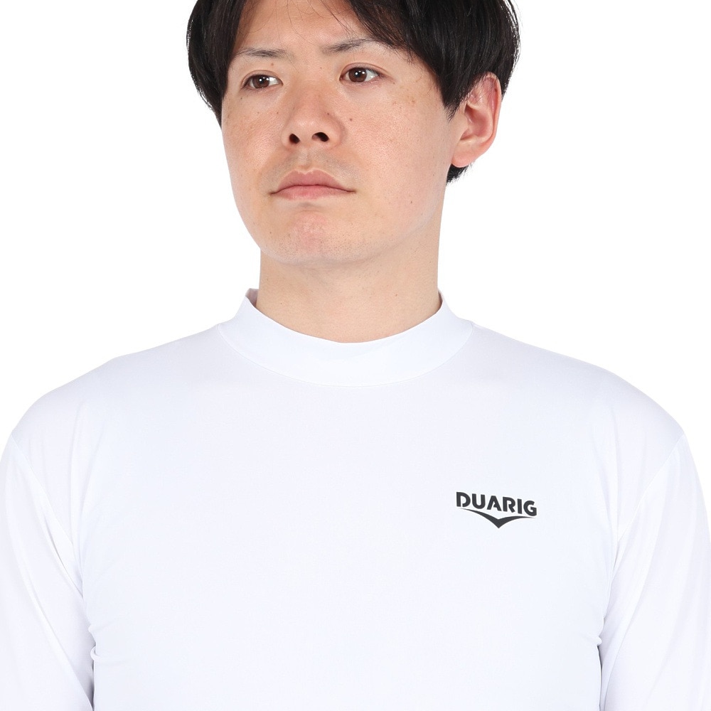 デュアリグ（DUARIG）（メンズ）ドライプラス LOOSE モックネック 長袖シャツ 5S0010-AHET-786TNR WHT