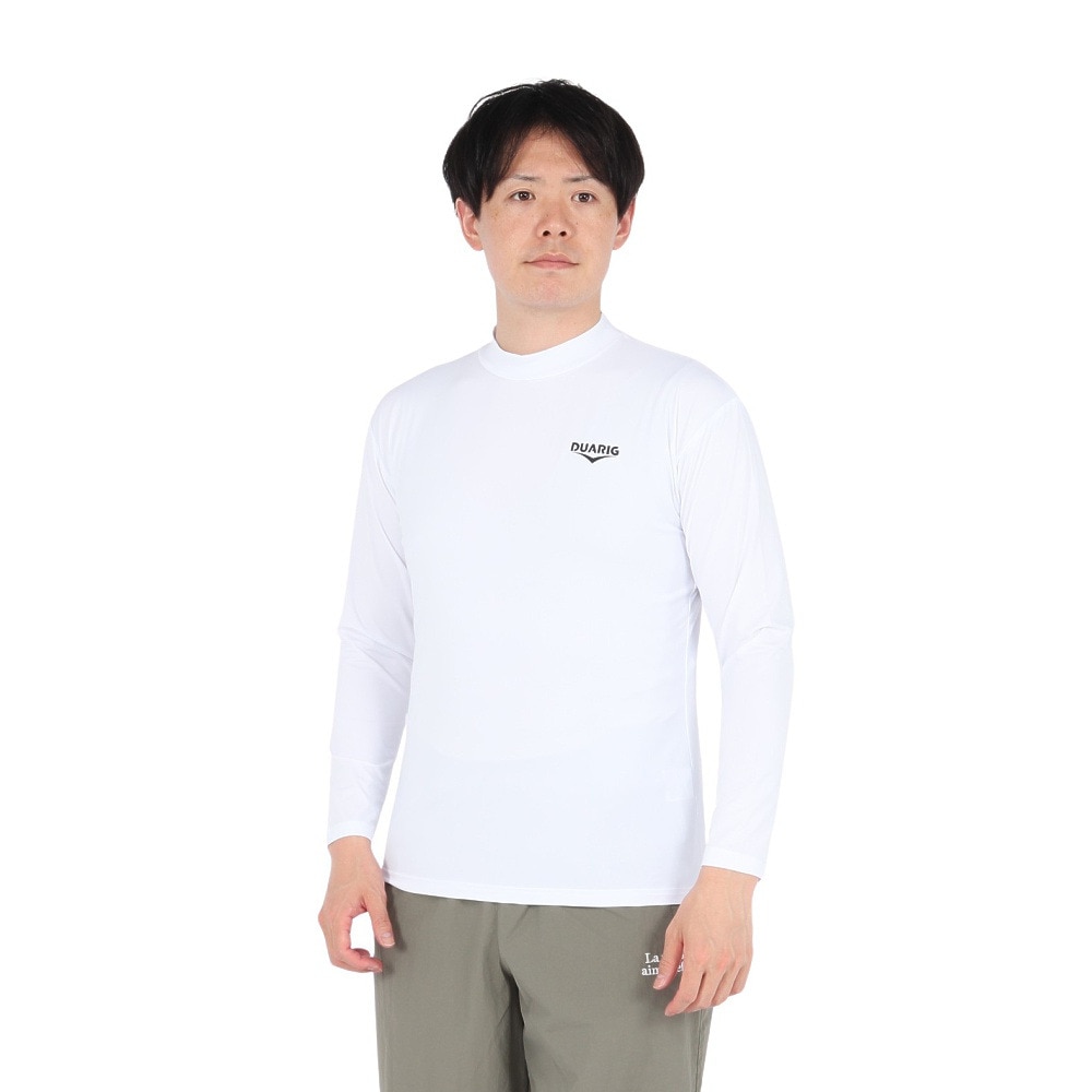 デュアリグ（DUARIG）（メンズ）ドライプラス LOOSE モックネック 長袖シャツ 5S0010-AHET-786TNR WHT