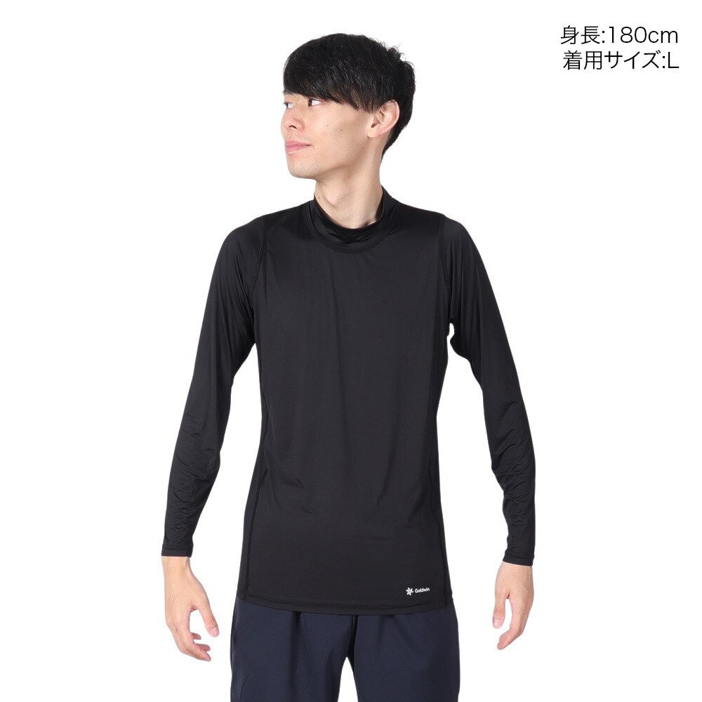 シースリーフィット（C3fit）（メンズ）クーリング モックネック ロングスリーブgC62110 BK