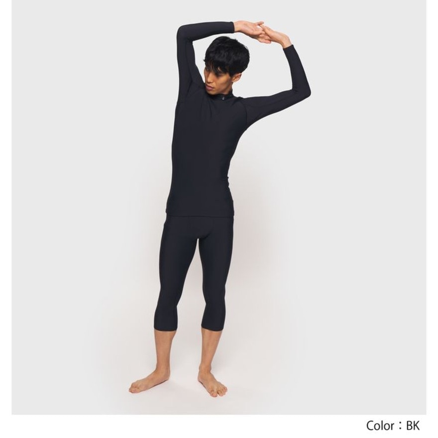 シースリーフィット（C3fit）（メンズ）光電子ウォームハイネックロングスリーブ GC62302 BK