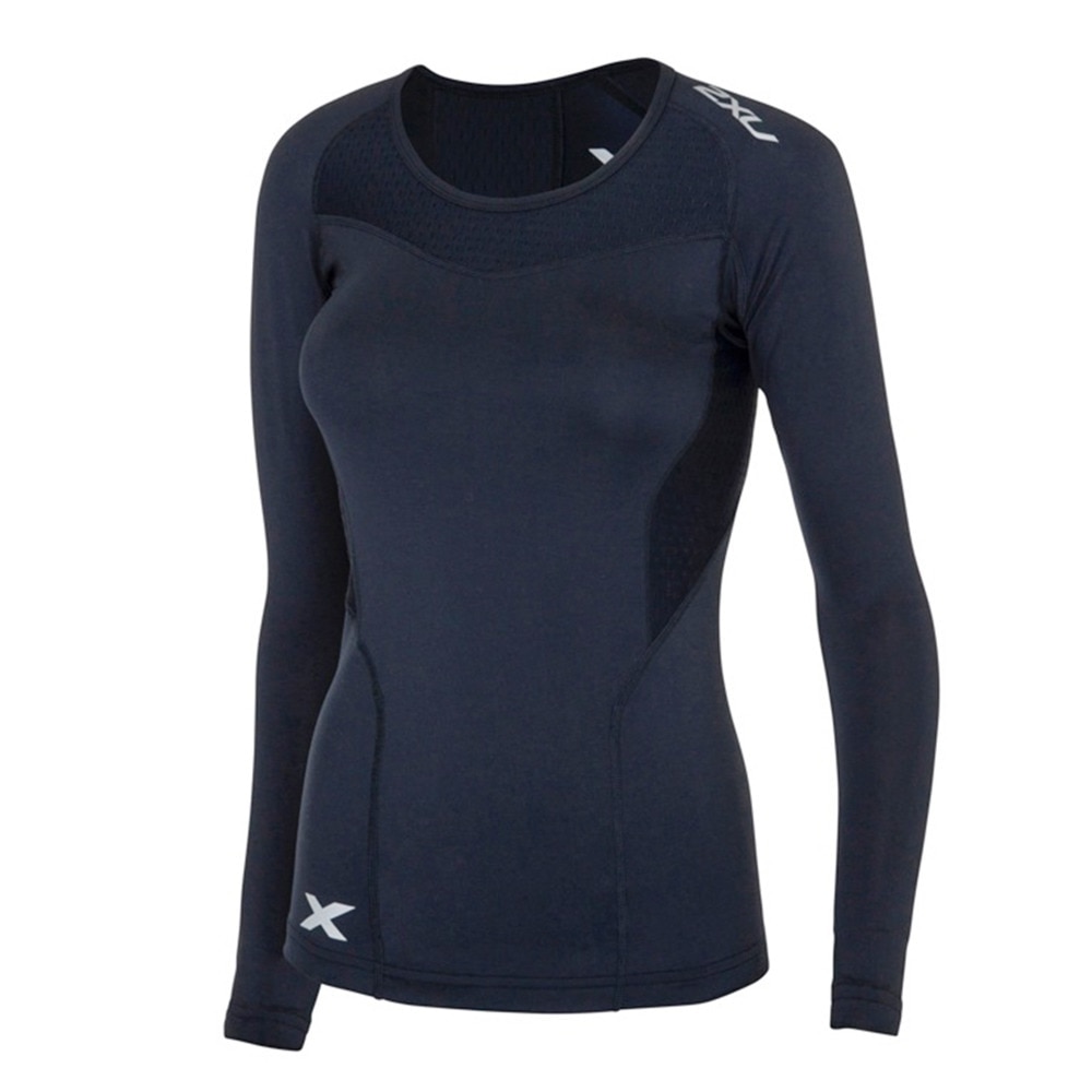 ツー・タイムズ・ユー（2XU）（レディース）コンプレッション トップ 長袖 WA2270A-BLK/BLK