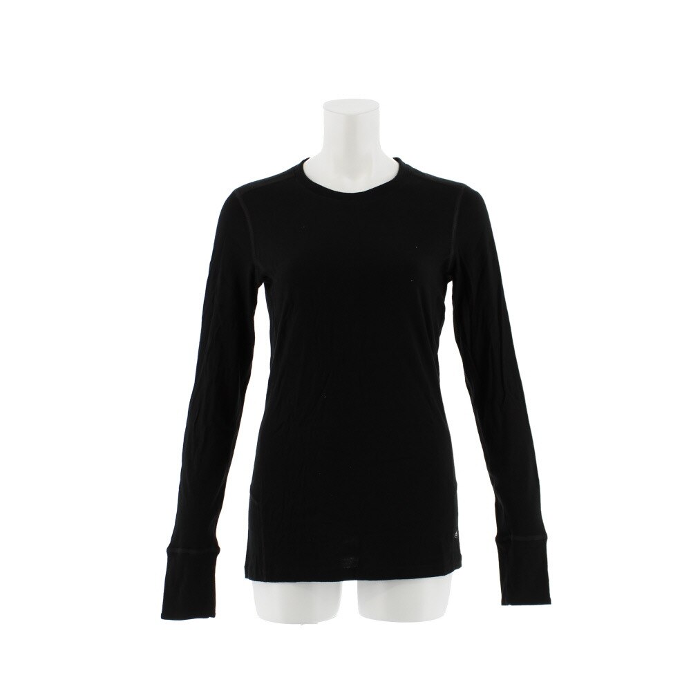 NATURAL 100 MERINO WARM ベースレイヤー 長袖Tシャツ 110411 BLK オンライン価格の画像