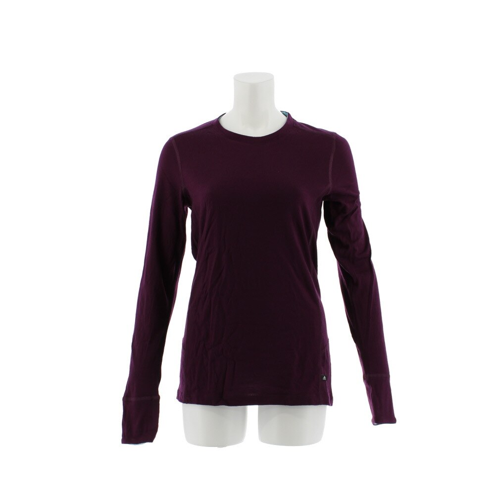  【多少の傷汚れありの為大奉仕】NATURAL 100 MERINO WARM ベースレイヤー 長袖Tシャツ 110411 BLKXBLUE オンライン価格