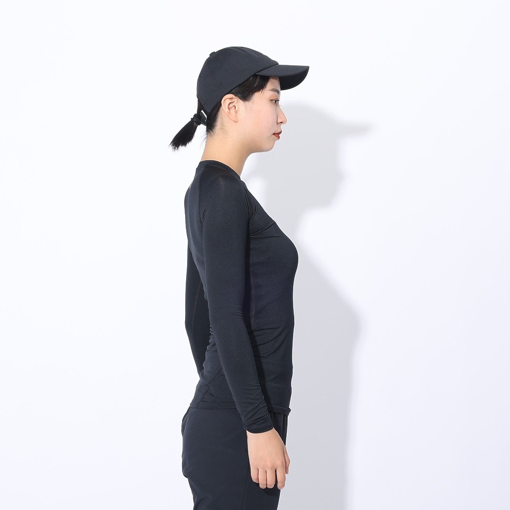 アンダーアーマー（UNDER ARMOUR）（レディース）ヒートギア(夏向け) コンプレッション クルーネック 長袖シャツ 1358604 BLK AT オンライン価格 速乾