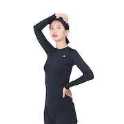 アンダーアーマー（UNDER ARMOUR）（レディース）ヒートギア(夏向け) コンプレッション ロングスリーブ クルーネック 1358604 BLK AT オンライン価格 速乾