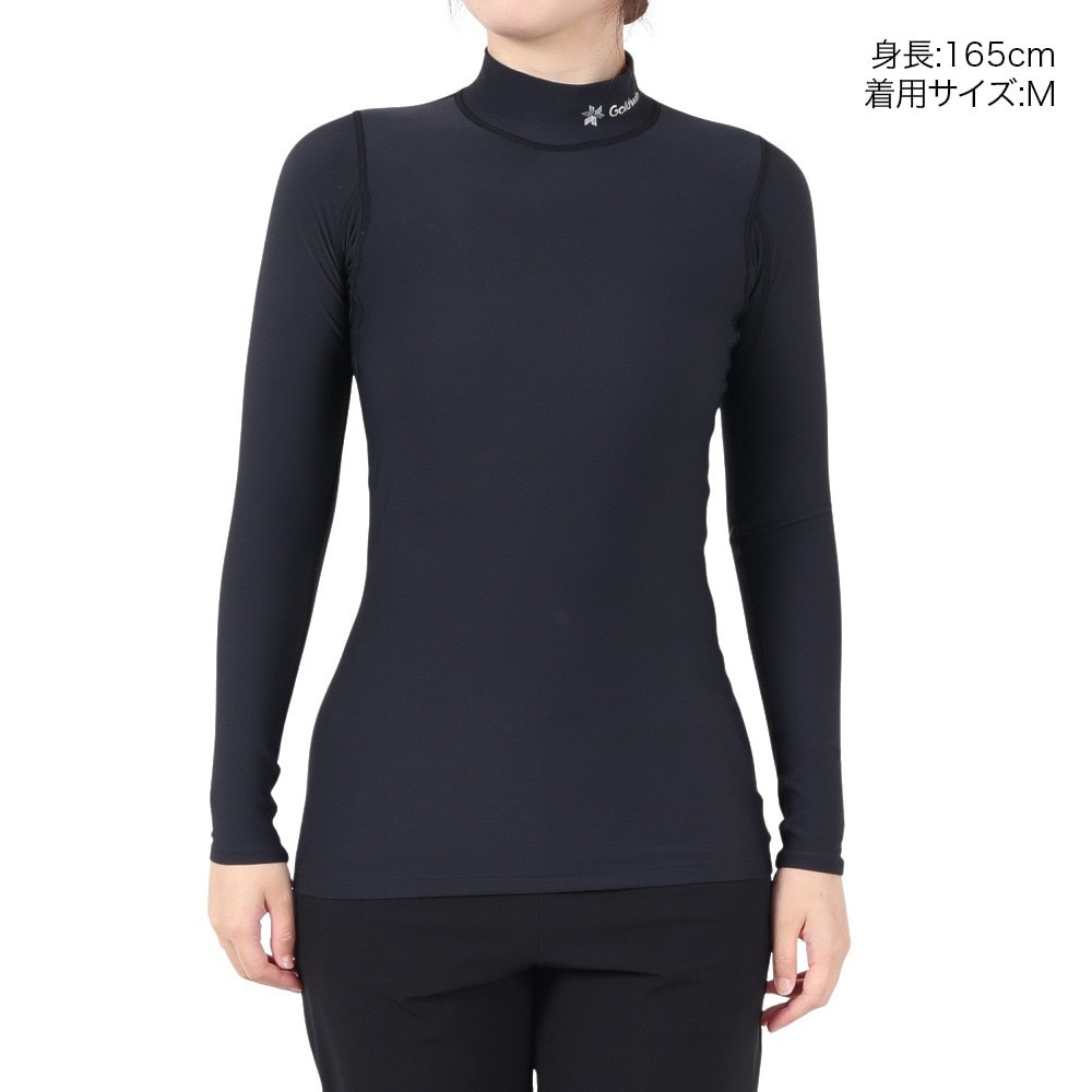 シースリーフィット（C3fit）（レディース）光電子ウォームハイネックロングスリーブ GCW62302 BK