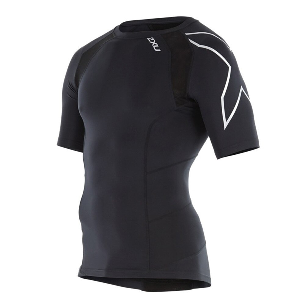 ツー・タイムズ・ユー｜ツー・タイムズ・ユー（2XU）（メンズ）コンプレッション ショートスリーブトップ MA2307A-BLK/SIL