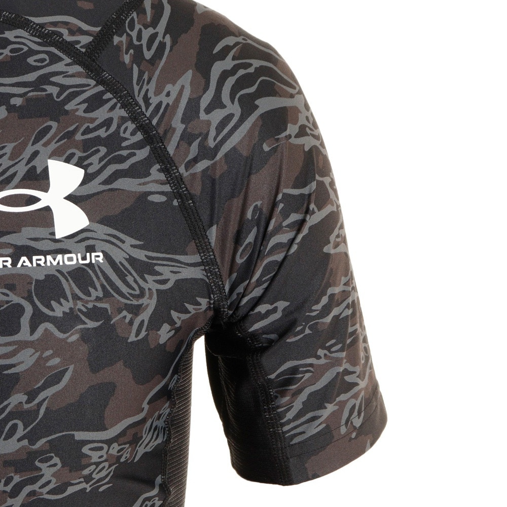 アンダーアーマー（UNDER ARMOUR）（メンズ）接触冷感 アイソチル コンプレッション 半袖 シャツ プリント 1371892 001 速乾 ヒートギア(夏向け)