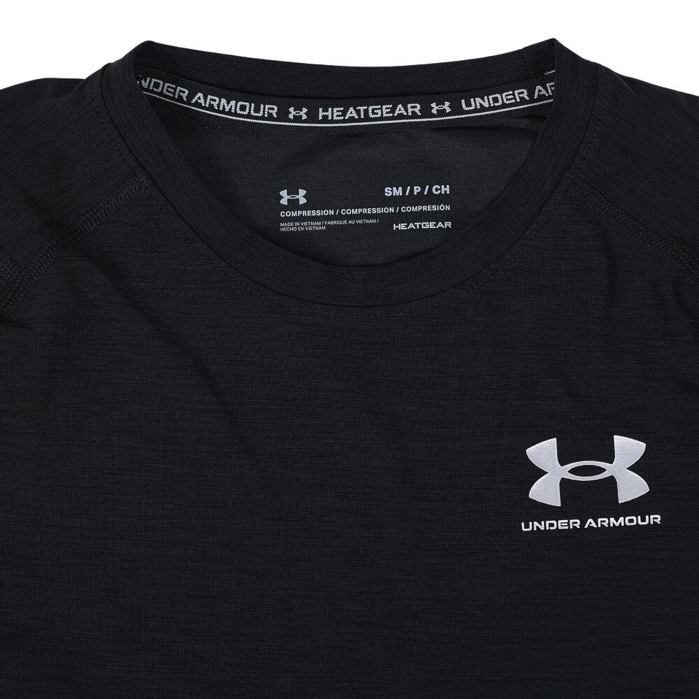 アンダーアーマー（UNDER ARMOUR）（メンズ）ヒートギア(夏向け) ショートスリーブ シャツ ノベルティ 1371896 001 速乾 ブラック