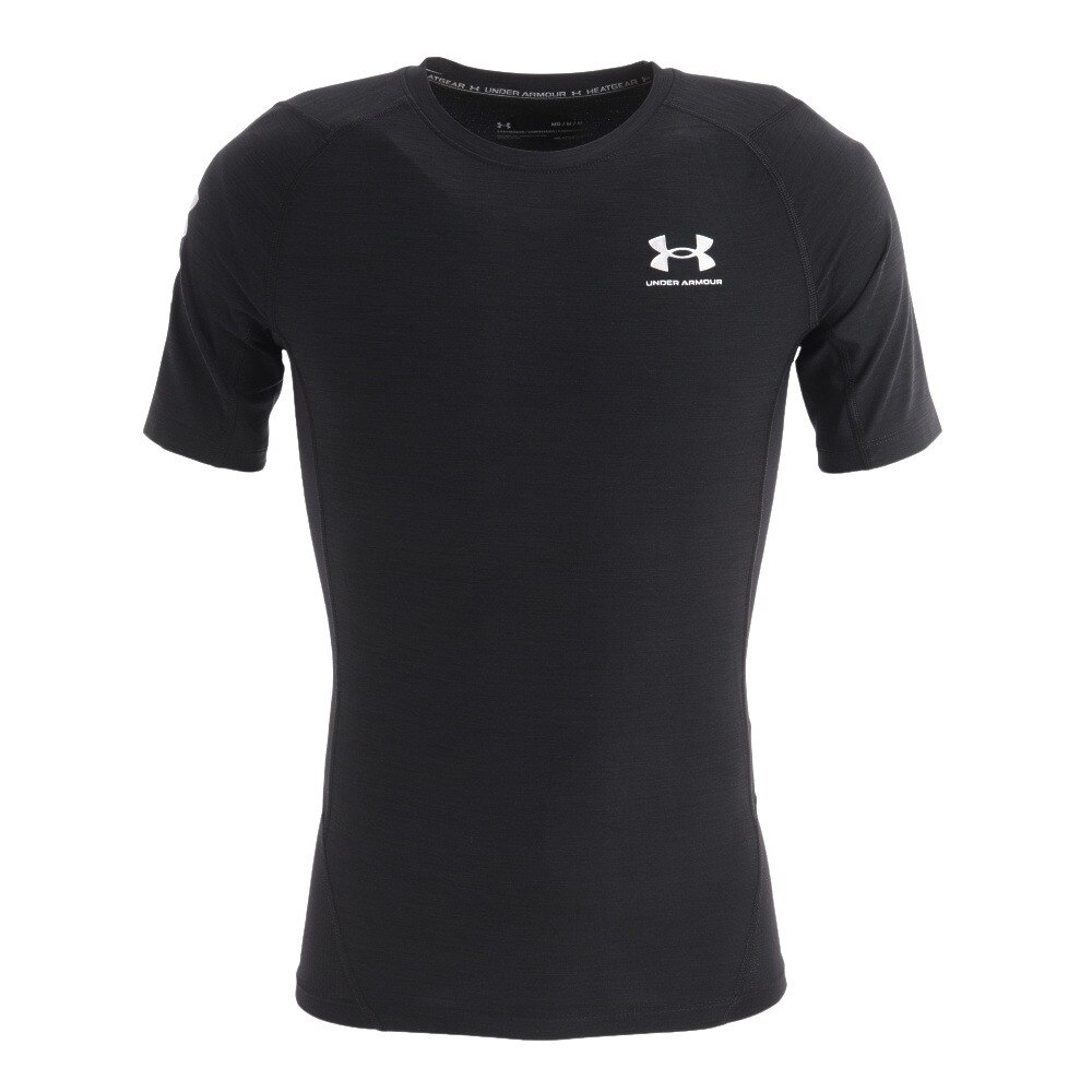 アンダーアーマー（UNDER ARMOUR）（メンズ）ヒートギア(夏向け) ショートスリーブ シャツ ノベルティ 1371896 001 速乾 ブラック