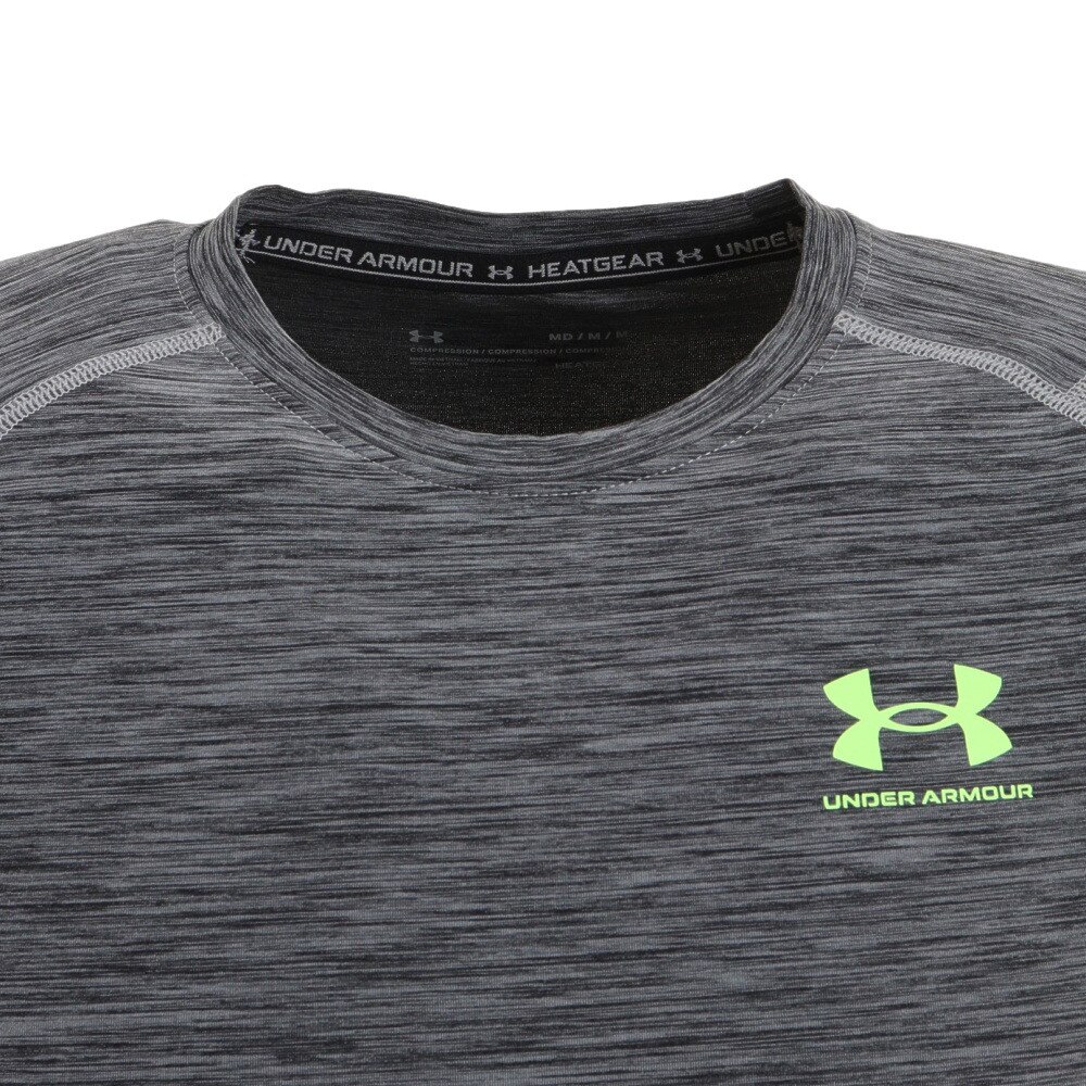 アンダーアーマー（UNDER ARMOUR）（メンズ）ヒートギア(夏向け) ショートスリーブ シャツ ノベルティ 1371896 035 グレー