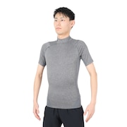 アンダーアーマー（UNDER ARMOUR）（メンズ）ヒートギア(夏向け) コンプレッション モック ショートスリーブ シャツ 1372586 090 速乾