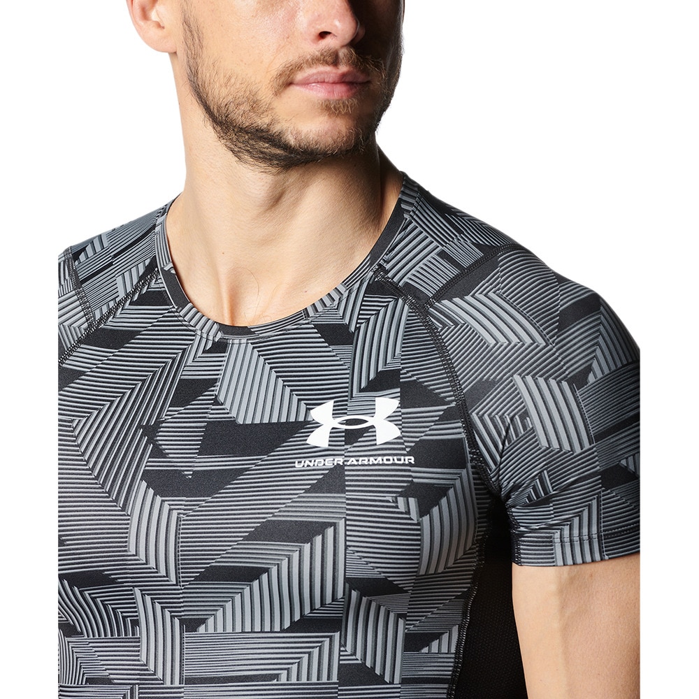 アンダーアーマー（UNDER ARMOUR）（メンズ）半袖シャツ メンズ アイソチル コンプレッション NV 1378345 001 冷感 速乾 ヒートギア(夏向け)