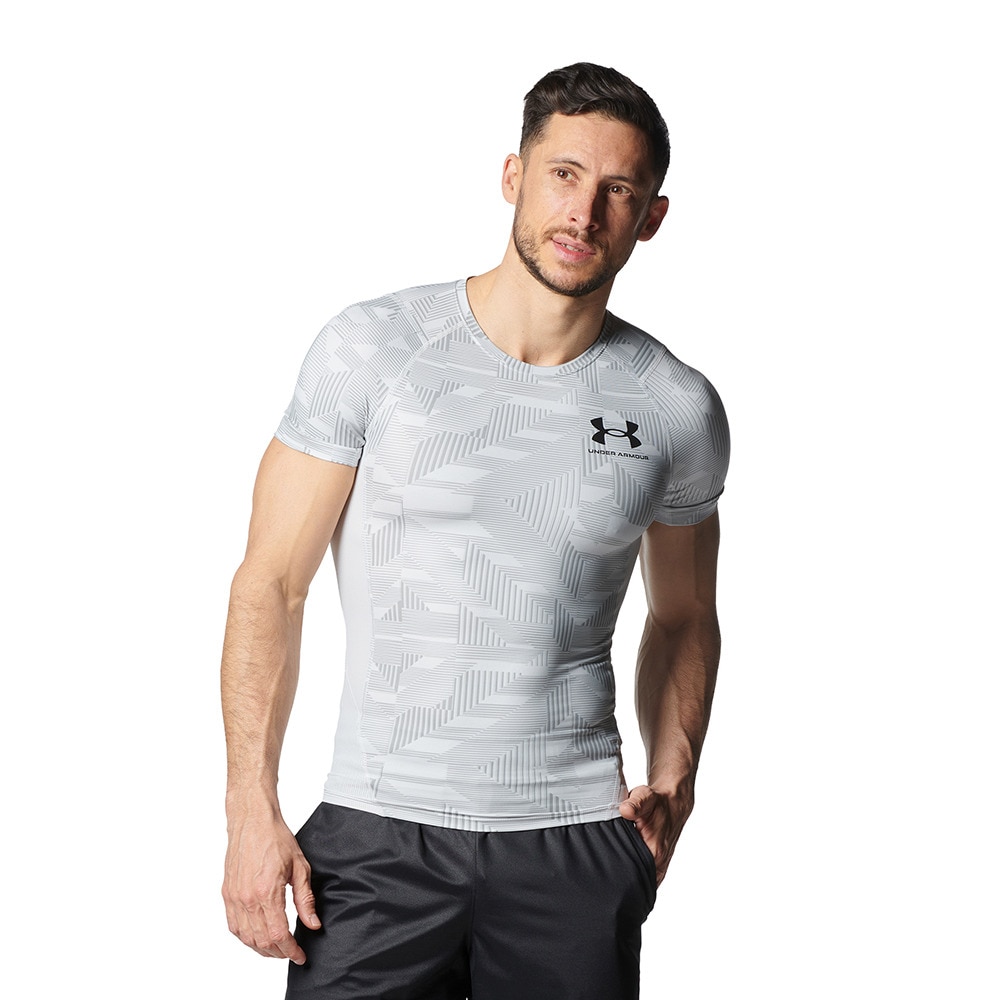 アンダーアーマー（UNDER ARMOUR）（メンズ）半袖シャツ メンズ アイソチル コンプレッション NV 1378345 014 冷感 速乾 ヒートギア(夏向け)