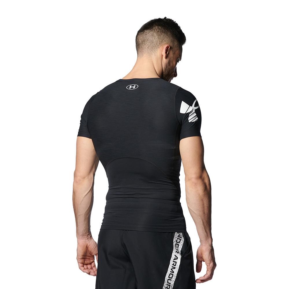 アンダーアーマー（UNDER ARMOUR）（メンズ）半袖 UA ヒートギア(夏向け) ショートスリーブ ノベルティ 1378351 001