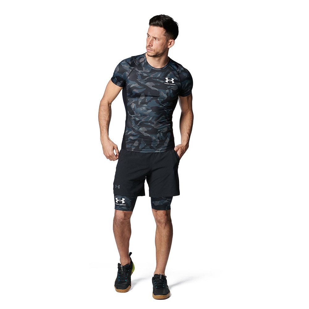アンダーアーマー（UNDER ARMOUR）（メンズ）コンプレッション インナー 夏用 アイソチル ノベルティ ショートスリーブ シャツ 1384785 001 冷感 消臭