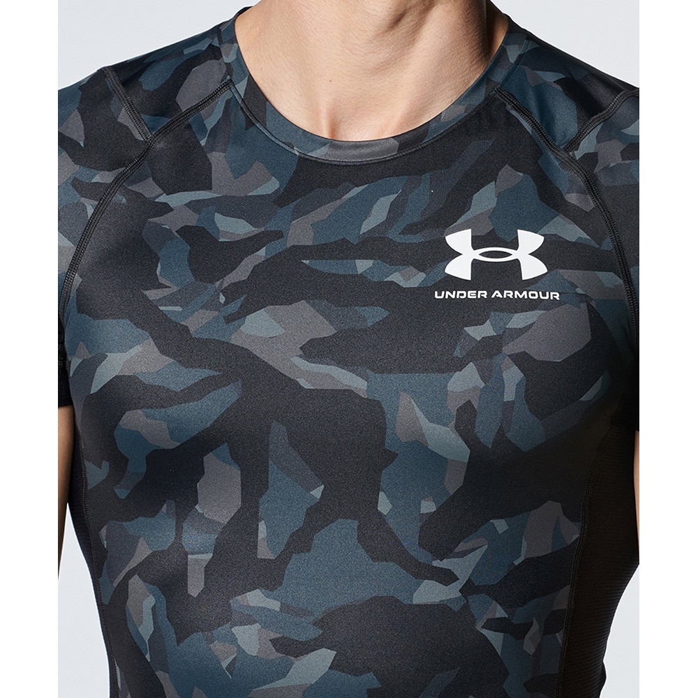 アンダーアーマー（UNDER ARMOUR）（メンズ）コンプレッション インナー 夏用 アイソチル ノベルティ ショートスリーブ シャツ 1384785 001 冷感 消臭