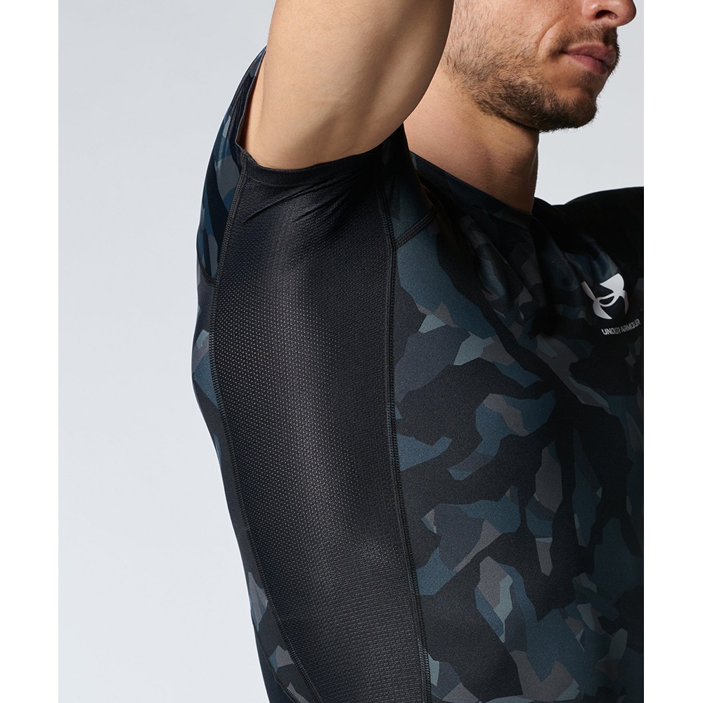 アンダーアーマー（UNDER ARMOUR）（メンズ）コンプレッション インナー 夏用 アイソチル ノベルティ ショートスリーブ シャツ 1384785 001 冷感 消臭