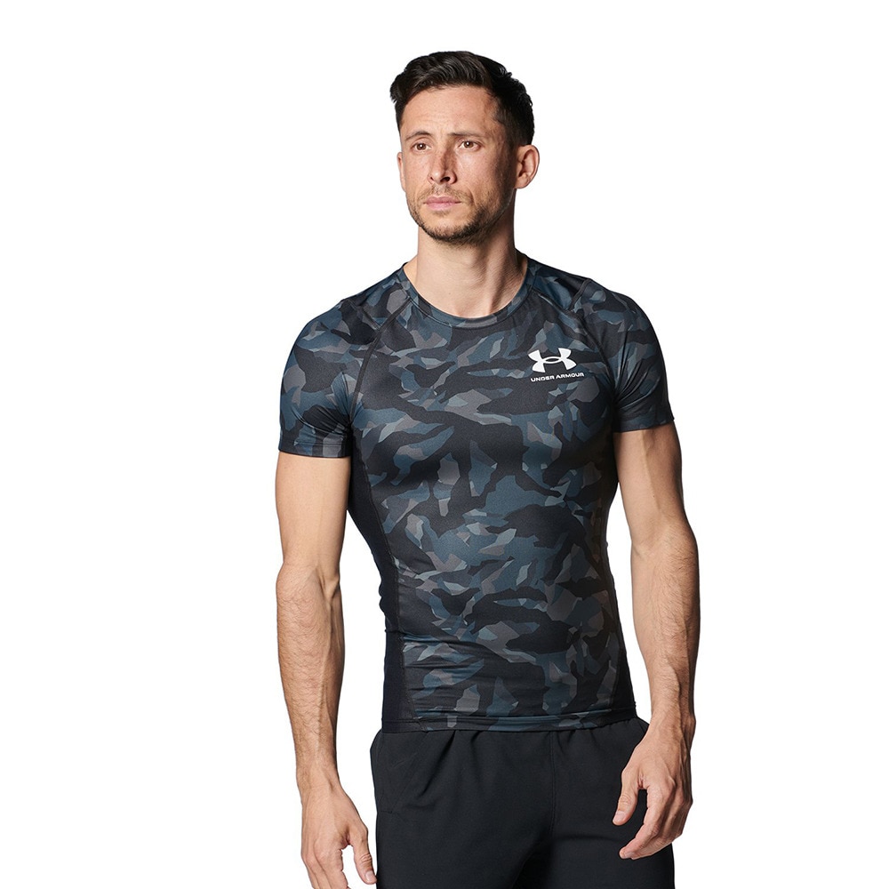 アンダーアーマー（UNDER ARMOUR）（メンズ）コンプレッション インナー 夏用 アイソチル ノベルティ ショートスリーブ シャツ 1384785 001 冷感 消臭
