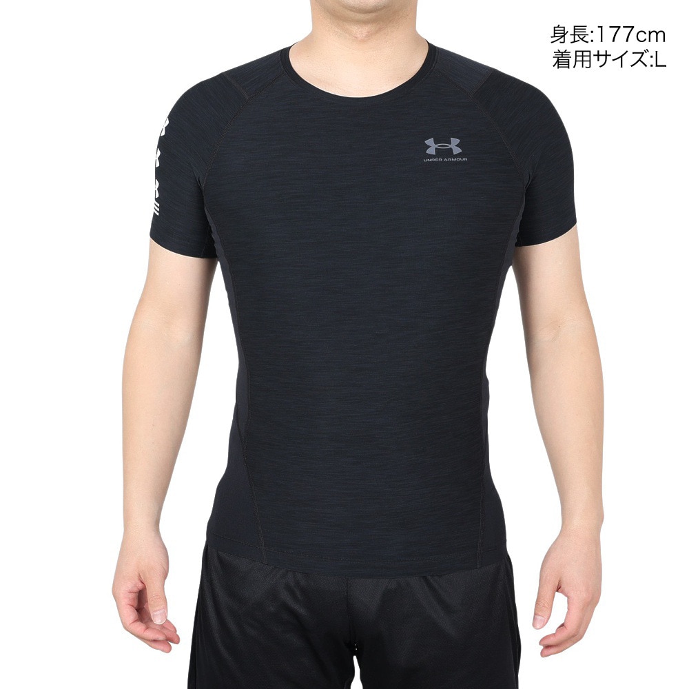 アンダーアーマー（UNDER ARMOUR）（メンズ）ヒートギアアーマー コンプレッション ノベルティ ショートスリーブ シャツ 1384789 001