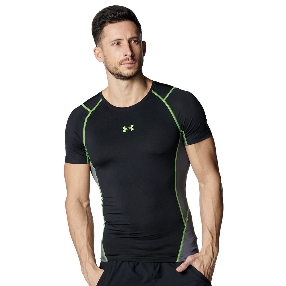 アンダーアーマー（UNDER ARMOUR）（メンズ）ヒートギアアーマー コンプレッション ノベルティ ショートスリーブ シャツ 6001536 001