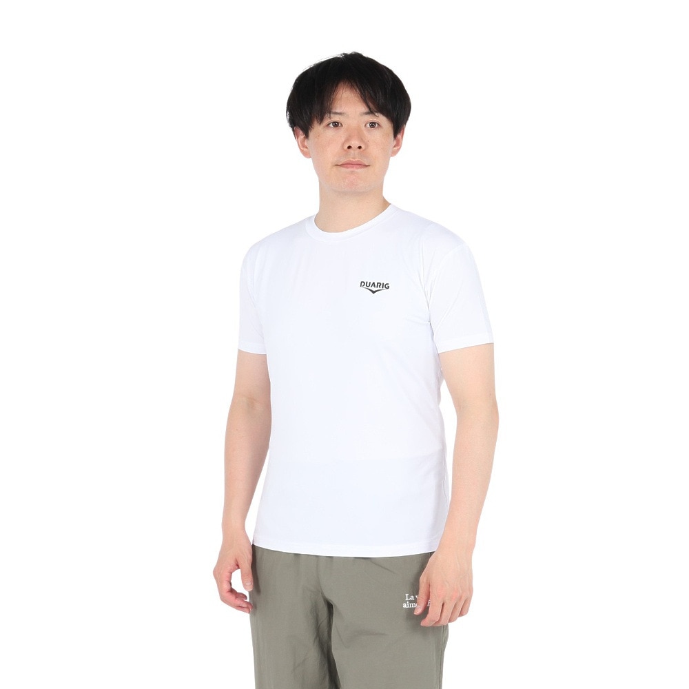 デュアリグ（DUARIG）（メンズ）ドライプラス LOOSE クルーネック 半袖Tシャツ 5S0009-AHET-786TNR WHT