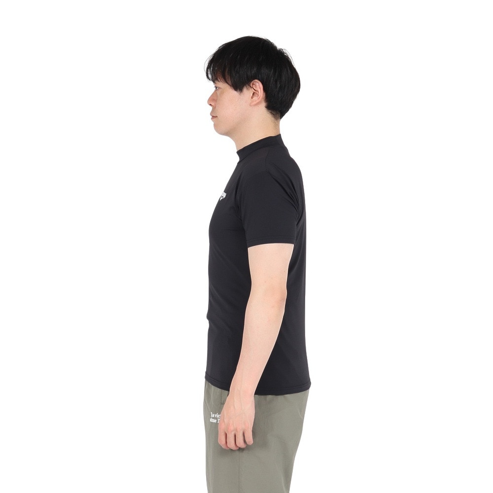 デュアリグ（DUARIG）（メンズ）ドライプラス LOOSE モックネック 半袖Tシャツ 5S0011-AHET-786TNR BLK