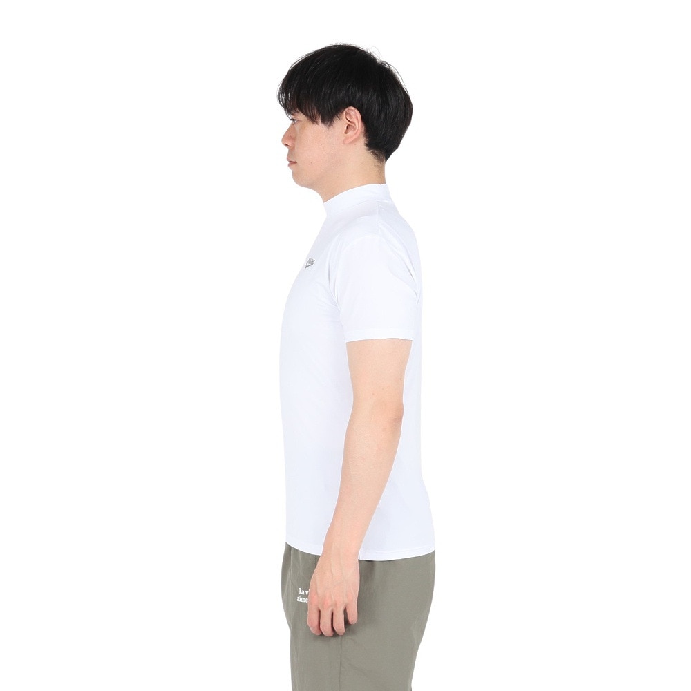 デュアリグ（DUARIG）（メンズ）ドライプラス LOOSE モックネック 半袖シャツ 5S0011-AHET-786TNR WHT