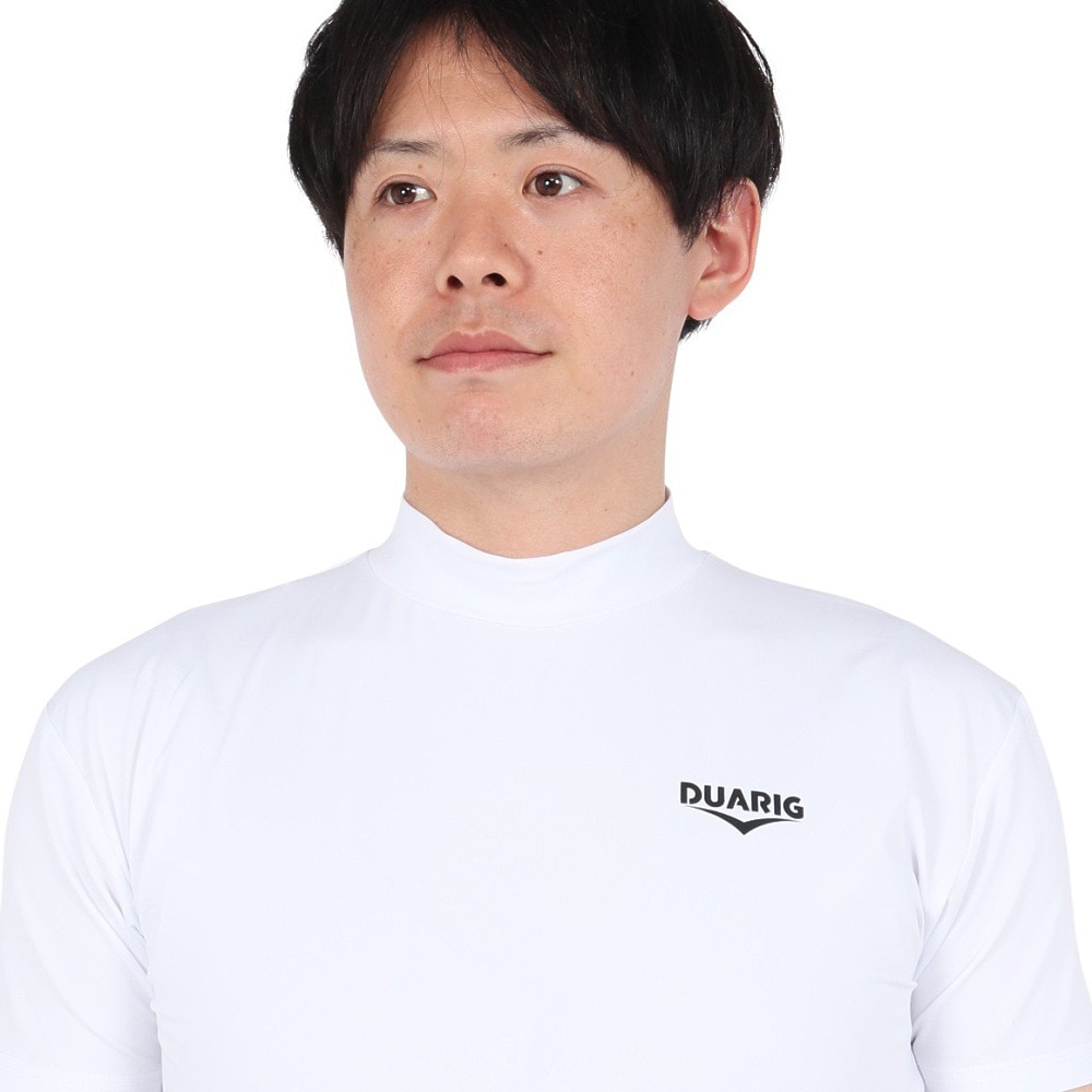 デュアリグ（DUARIG）（メンズ）ドライプラス LOOSE モックネック 半袖シャツ 5S0011-AHET-786TNR WHT