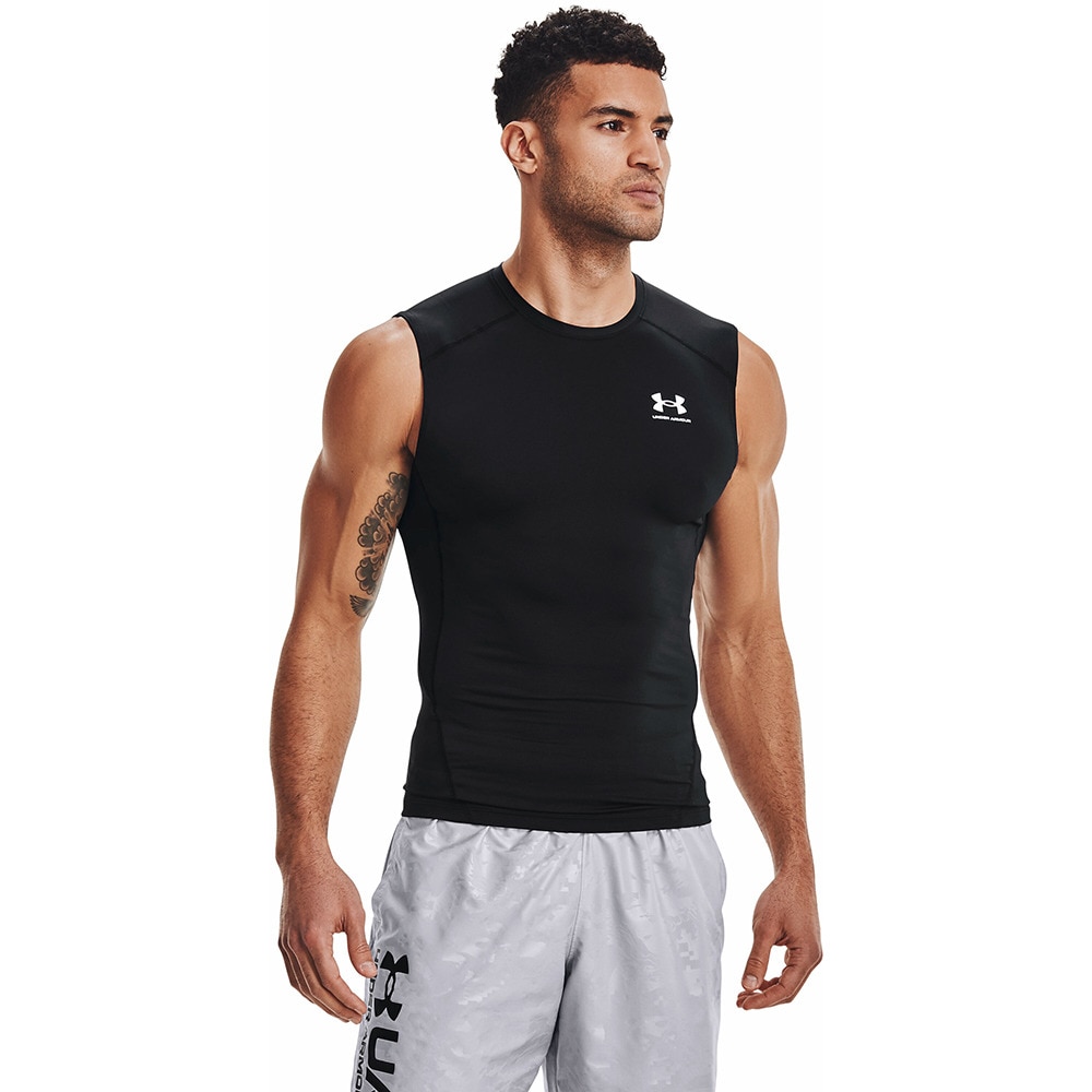 アンダーアーマー（UNDER ARMOUR）（メンズ）ヒートギア(夏向け) コンプレッション スリーブレス シャツ 1361522 001 速乾