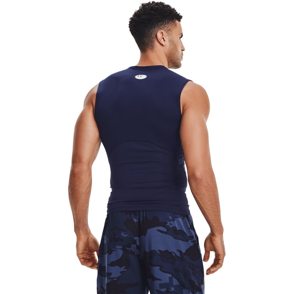 アンダーアーマー（UNDER ARMOUR）（メンズ）ヒートギア 夏向け コンプレッション スリーブレス シャツ 1361522 410 速乾 タンクトップ