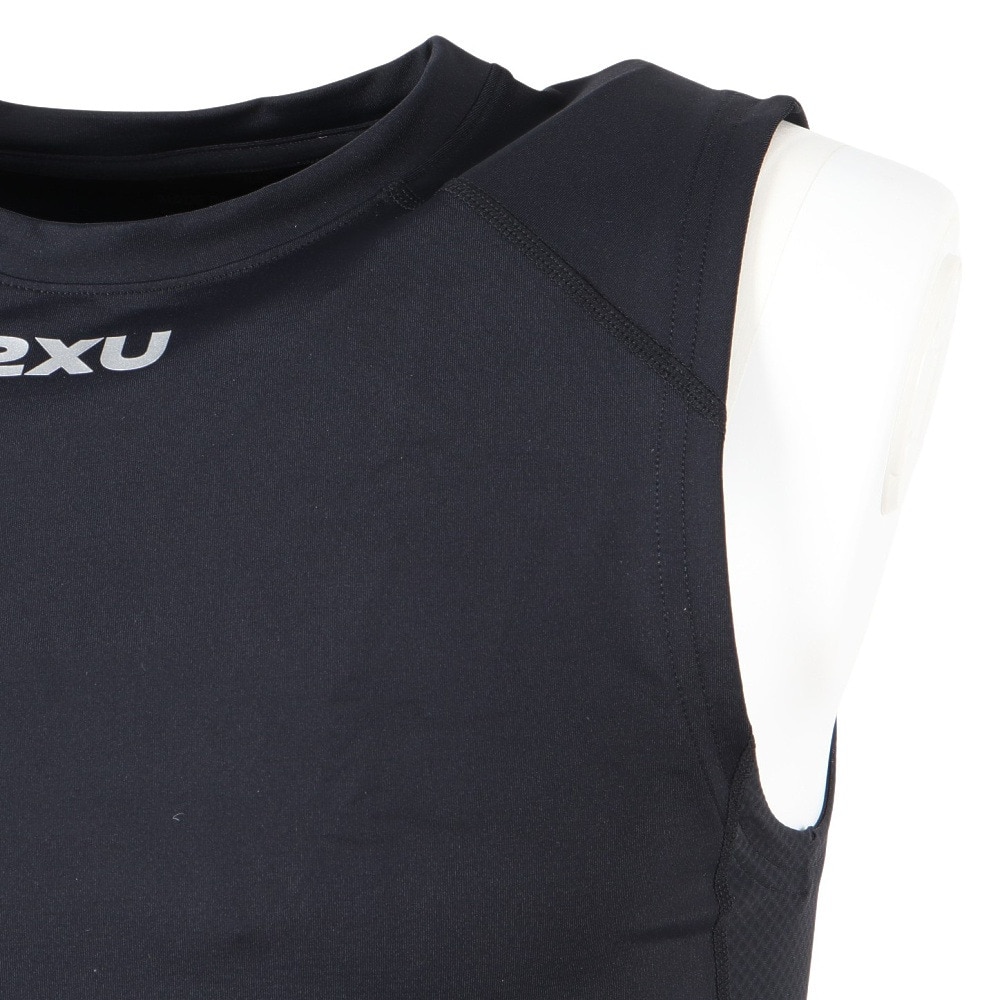 ツー・タイムズ・ユー（2XU）（メンズ）コンプレッション スリーブレストップ MA6400A-BLK/SIL