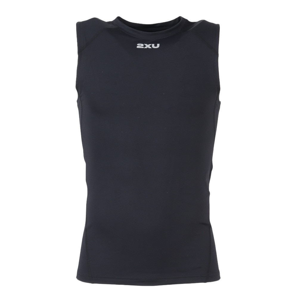 ツー・タイムズ・ユー（2XU）（メンズ）コンプレッション スリーブレストップ MA6400A-BLK/SIL