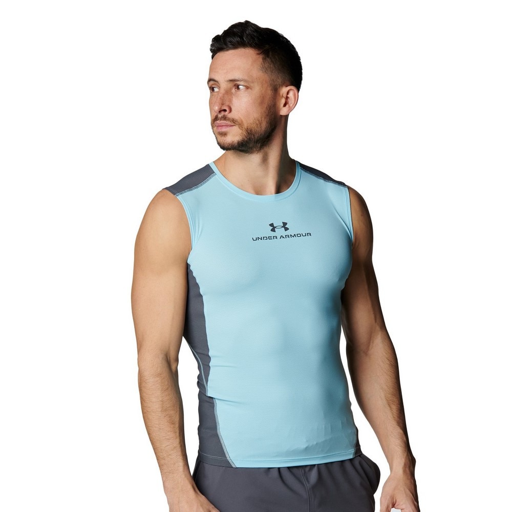 アンダーアーマー（UNDER ARMOUR）（メンズ）アイソチル ベント コンプレッション スリーブレスシャツ 6001531 494