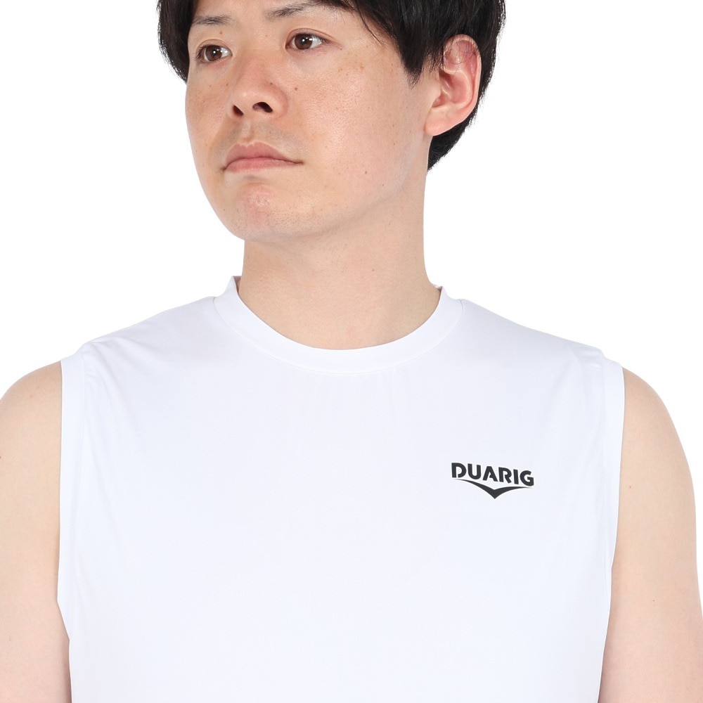 デュアリグ（DUARIG）（メンズ）ドライプラス LOOSE クルーネック ノースリーブシャツ 5S0012-AHET-786TNR WHT