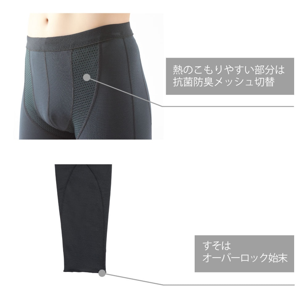 シーダブリュー・エックス（CWX）（メンズ）着圧タイツ uv 接触冷感 吸汗速乾 ストレッチ ブラック 黒 CW-X エキスパートモデル スポーツタイツ HXO769BL