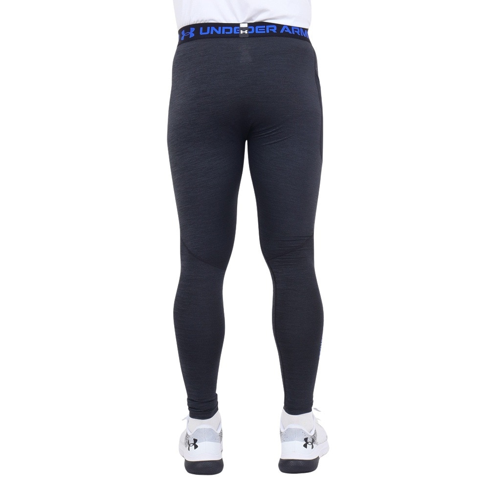 アンダーアーマー（UNDER ARMOUR）（メンズ）コールドギアアーマー ツイスト レギンス 1379821 002 ブラック×ブルー