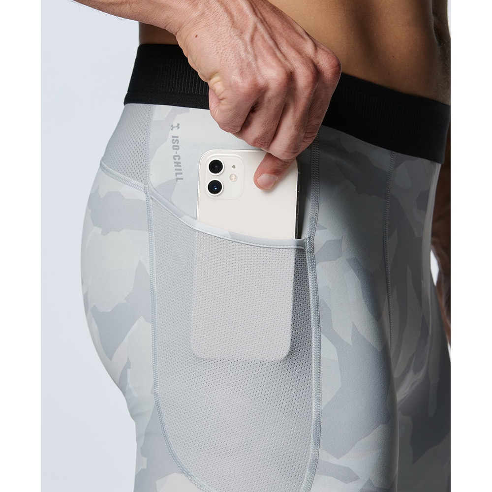アンダーアーマー（UNDER ARMOUR）（メンズ）タイツ 抗菌防臭 ストレッチ グレー アイソチル ノベルティ レギンス 1384788 011