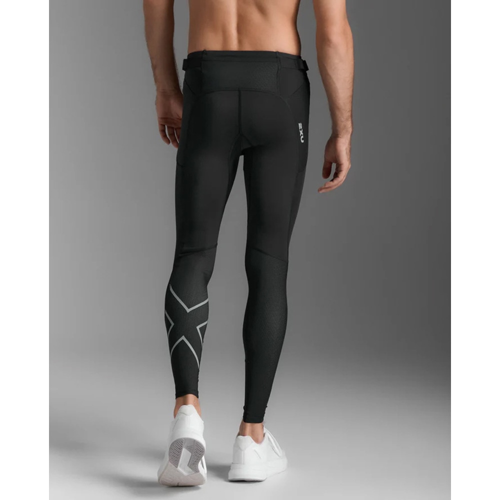ツー・タイムズ・ユー（2XU）（メンズ）PWXエアロメッシュ コンプレッションタイツ MA7377B BLK/SRF