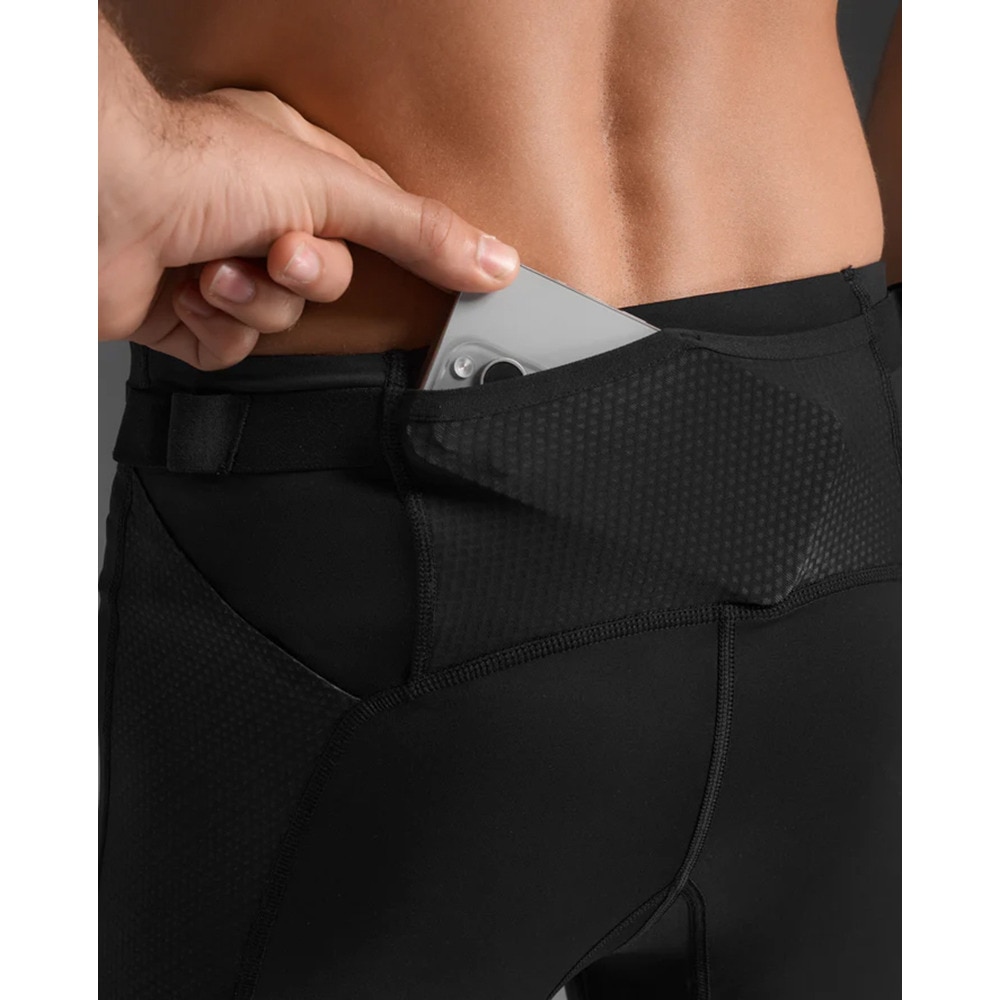 ツー・タイムズ・ユー（2XU）（メンズ）PWXエアロメッシュ コンプレッションタイツ MA7377B BLK/SRF