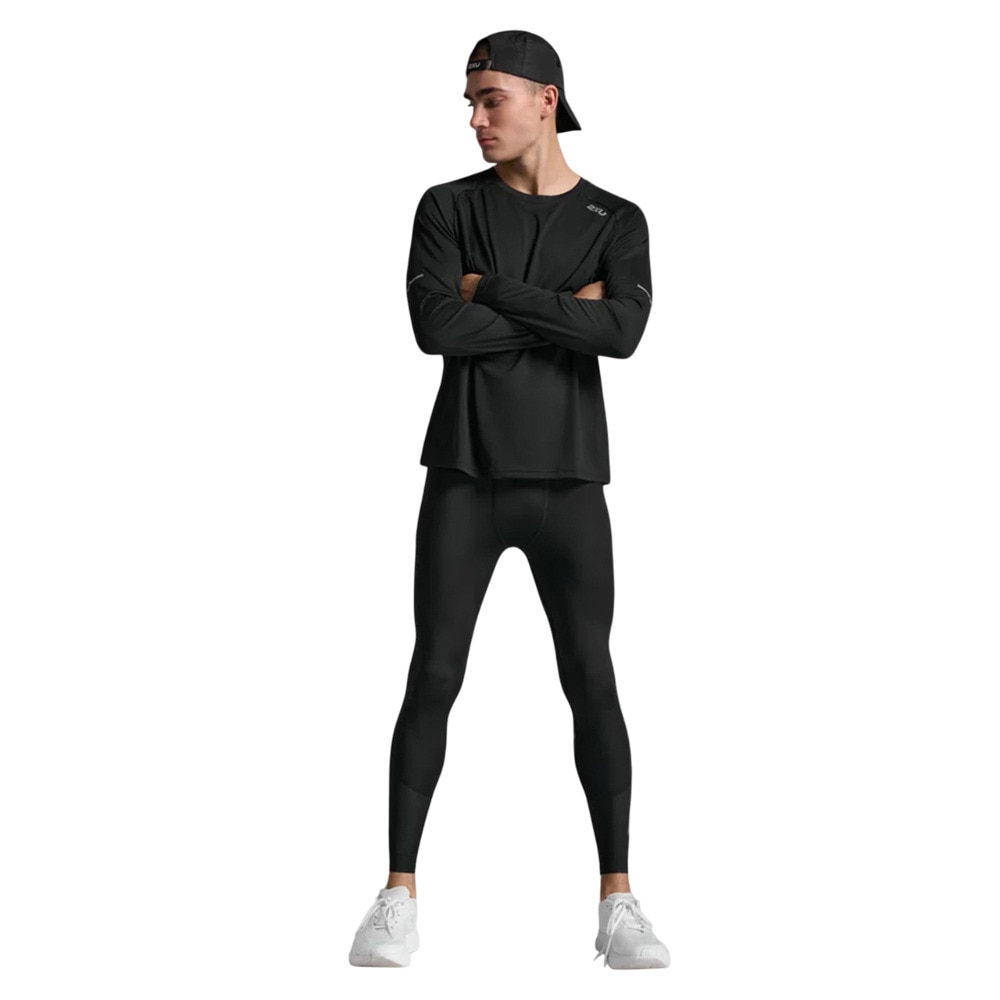 ツー・タイムズ・ユー（2XU）（メンズ）PWXエアロメッシュ コンプレッションタイツ MA7377B BLK/SRF