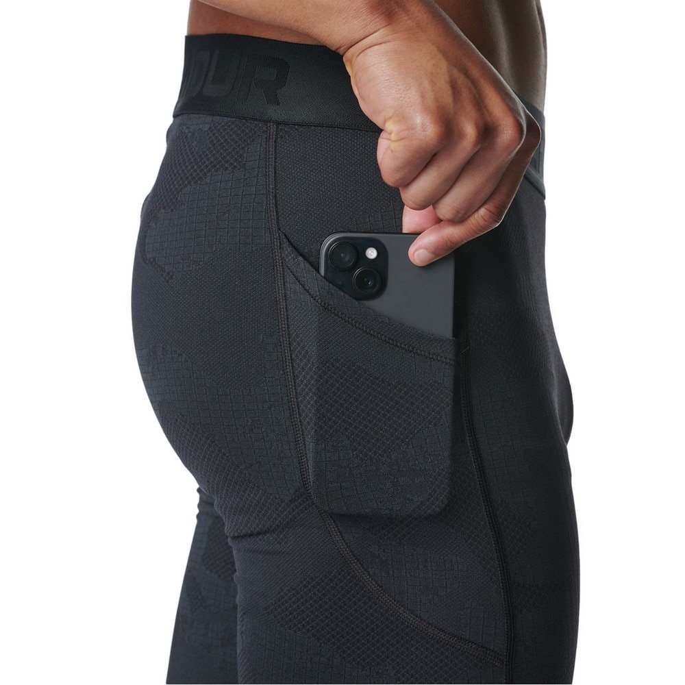 アンダーアーマー（UNDER ARMOUR）（メンズ）モチベート ジャカード レギンス 6007381 001